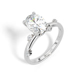 Station Diamond Engagement Ring with Hidden Halo by Allure